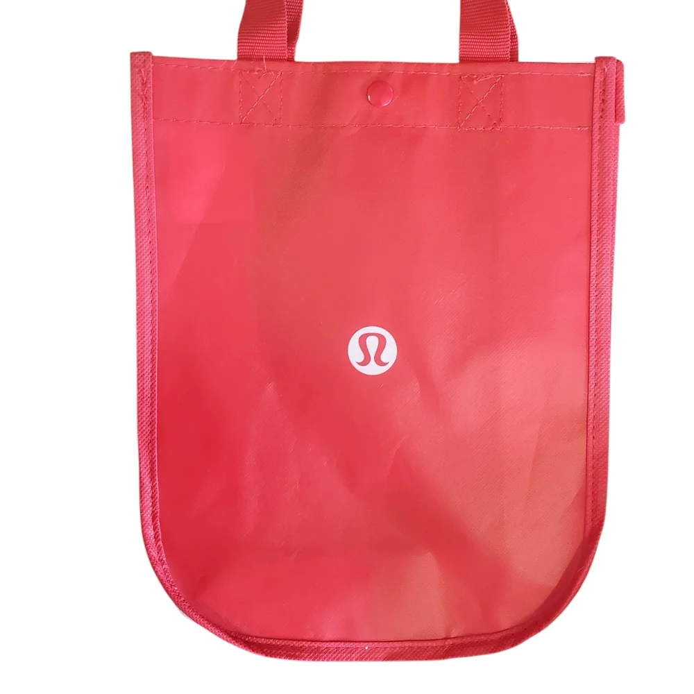 Lot of 3 Lululemon Reusable Bags Totes Red Black 1 Large 2 Small - Picture 4 of 4